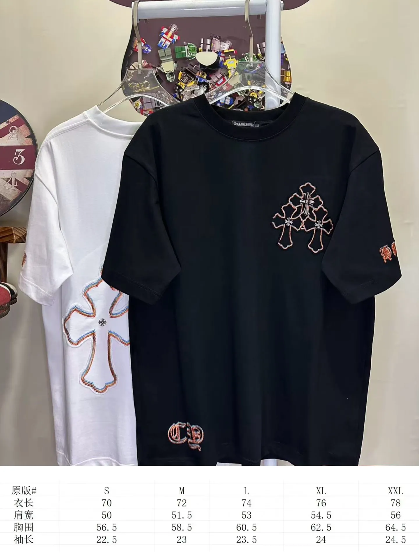 L 26128# Same Style 32 Breathable 1x 1 oversize ➕ Quality 🪡 ：Black White SIZE：S-XXL